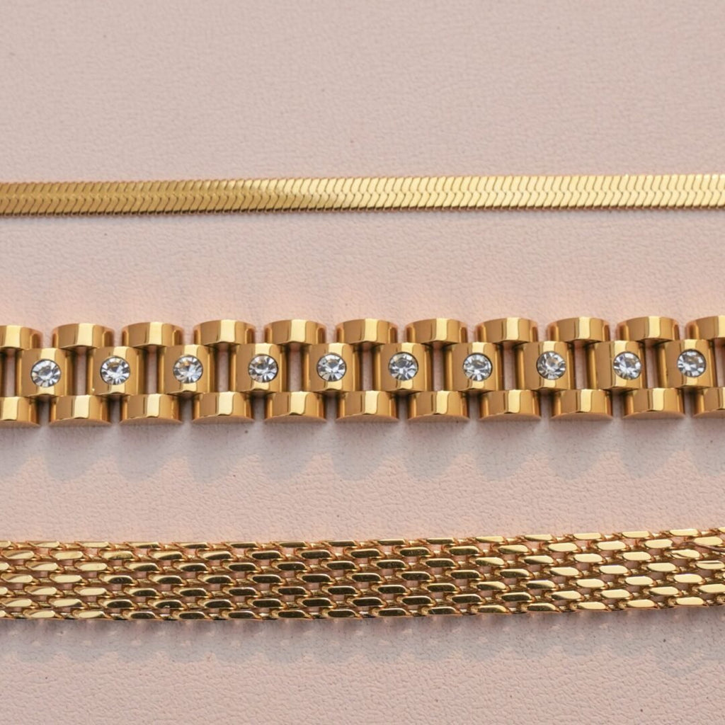 Koko Bracelet — close-up of zircon across the 1cm width