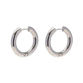 Basic Silver Hoops — 2.36cm silver-plated stainless steel hoop earrings, front view