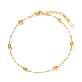 Belle Anklet — zircon chain anklet in 18k gold-plated stainless steel