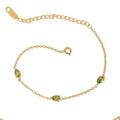 Olive Bracelet — zircon chain bracelet in 18k gold-plated stainless steel