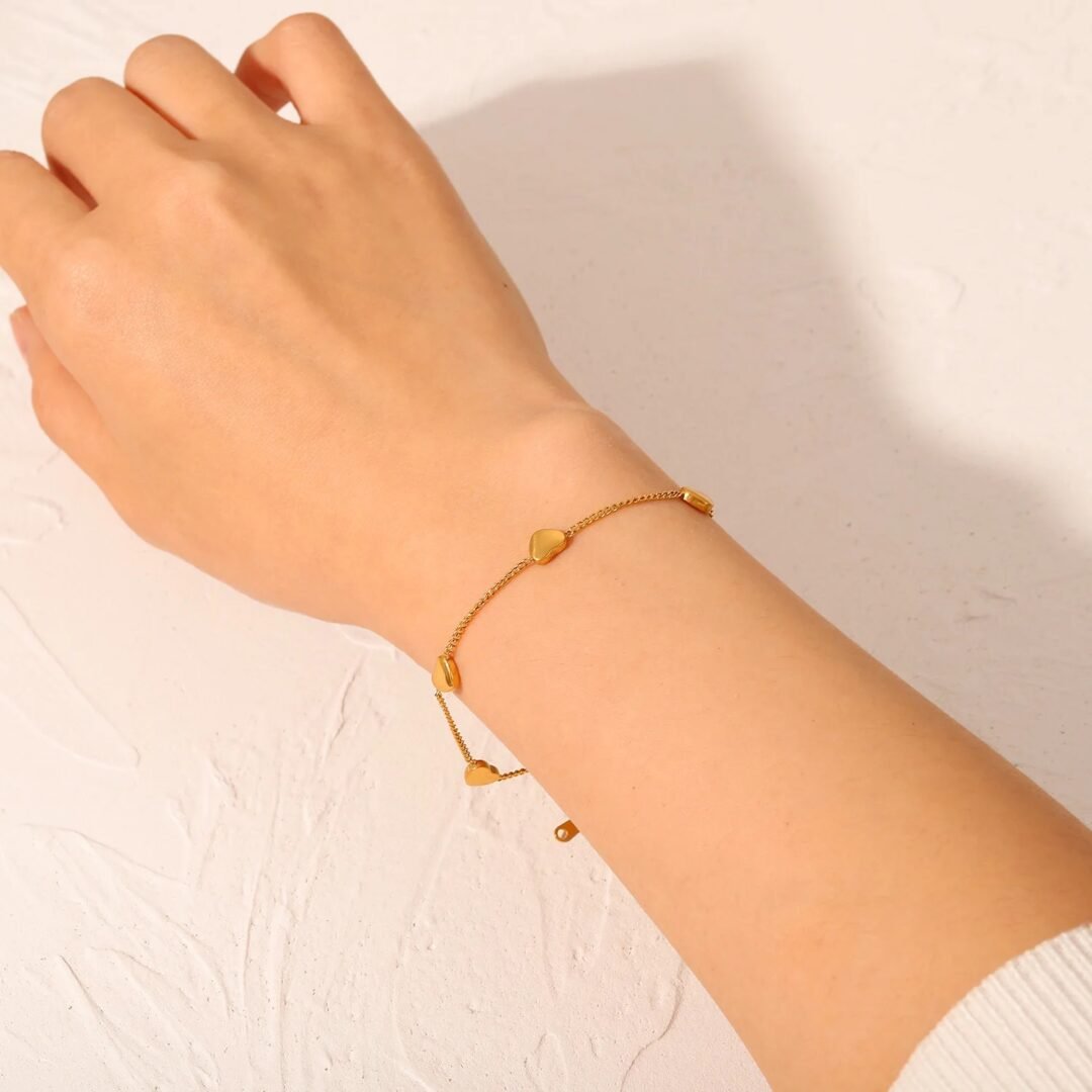 Lovella Bracelet — gold-plated zircon bracelet worn on the wrist