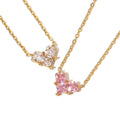 EverHeart — zircon heart pendant necklace in 18k gold-plated stainless steel, front view