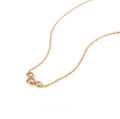 Trix — zircon pendant necklace in 18k gold-plated stainless steel, front view