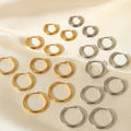 Silver Huggies — silver-plated huggie hoop earrings in three sizes