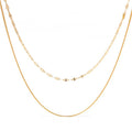 Louis — plain gold pendant necklace in 18k gold-plated stainless steel, front view