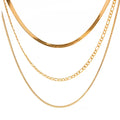 Bea — plain gold pendant necklace in 18k gold-plated stainless steel, front view