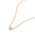 Darling — zircon pendant necklace in 18k gold-plated stainless steel, front view