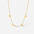 Starry Necklace — gold-plated star pendant necklace, front view