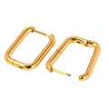 Basic U Hoops — U-shaped 18k gold-plated hoop earrings, front view