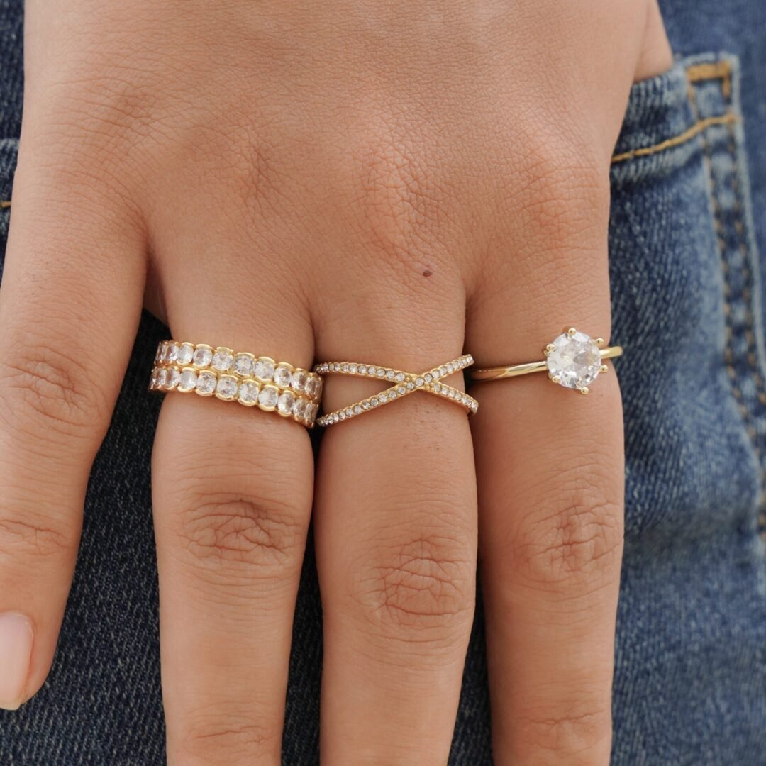 Ella Ring — gold-plated band worn on the finger