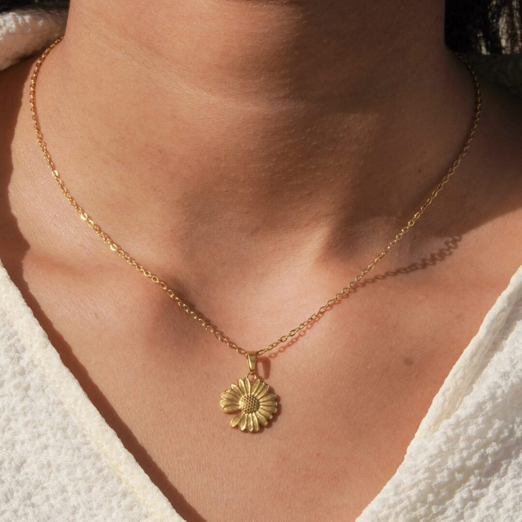 My Sunshine — sun pendant worn at the collarbone