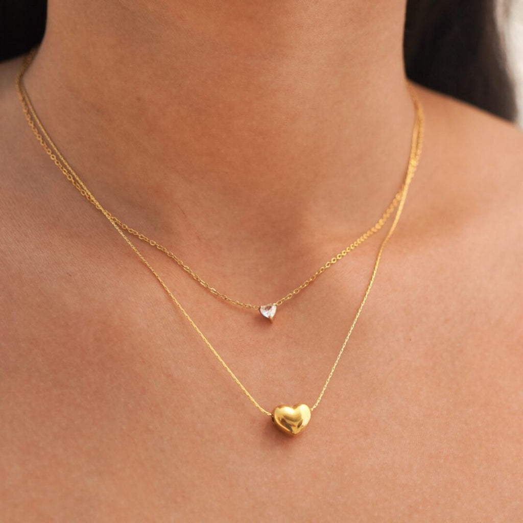 Darling Set — gold-plated necklace and studs styled together