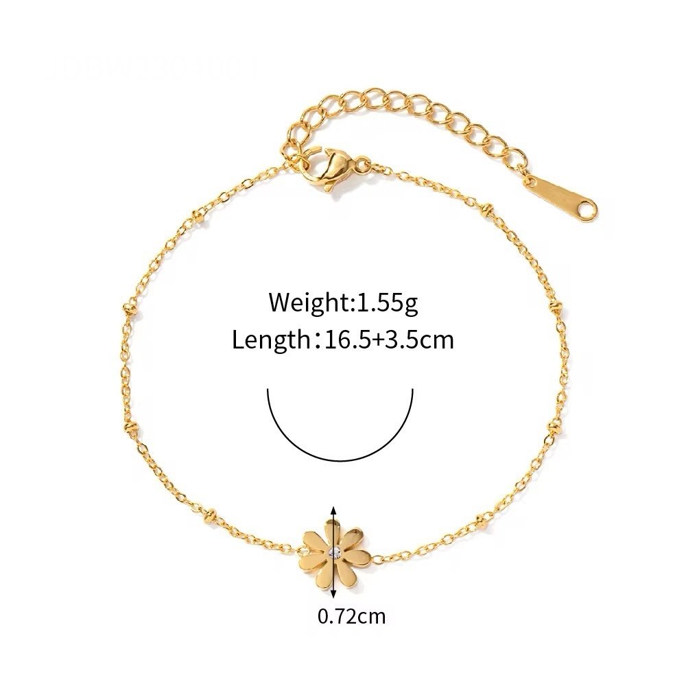 Bloom Bracelet — close-up of linked flower detail