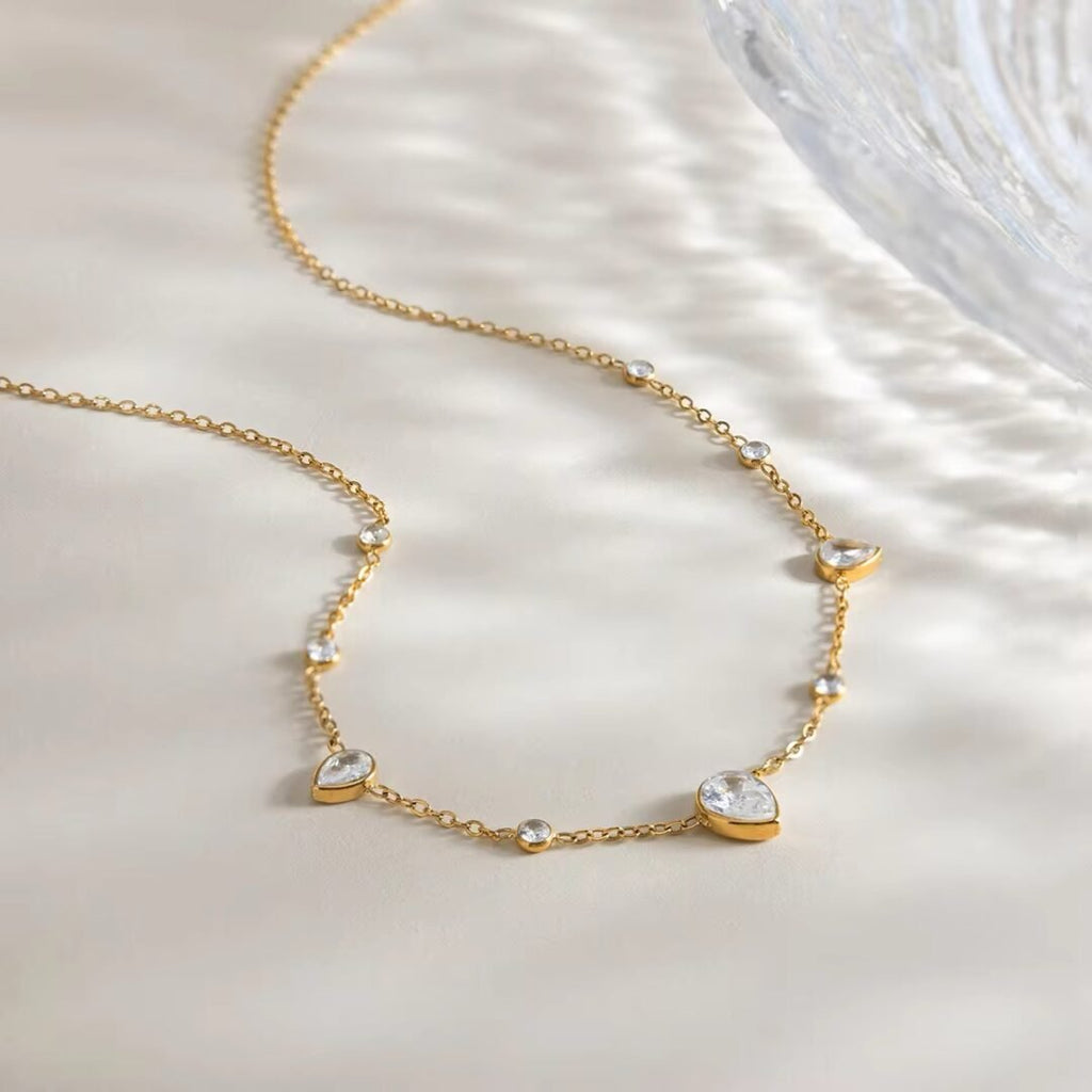Her Majesty — statement necklace, angled view