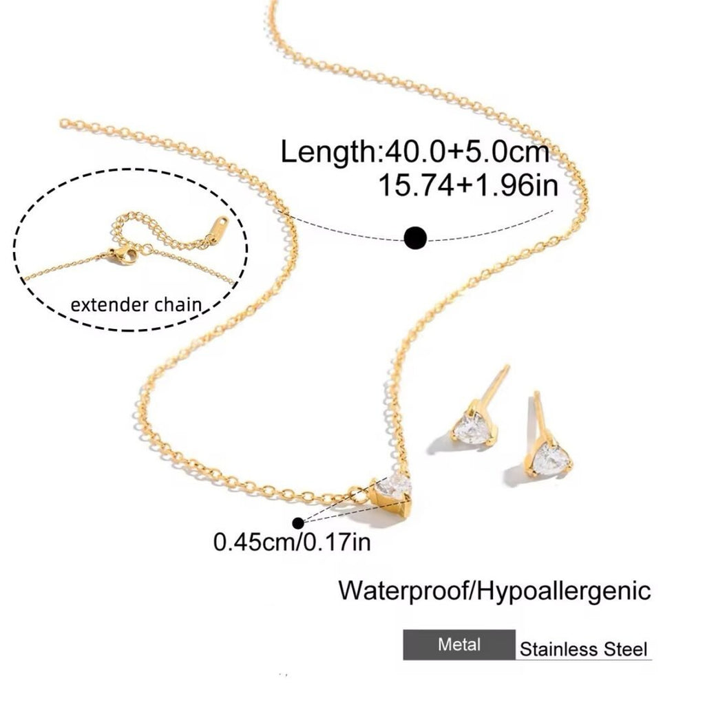 Darling Set — gold-plated jewellery set, flat lay