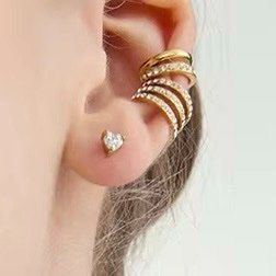 Darling Set — close-up of gold-plated stud earrings from the set