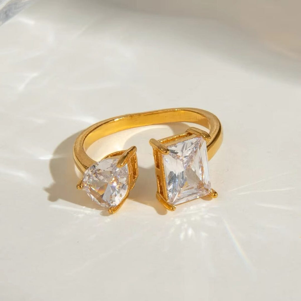 Kylie Ring — close-up of zircon set along the band