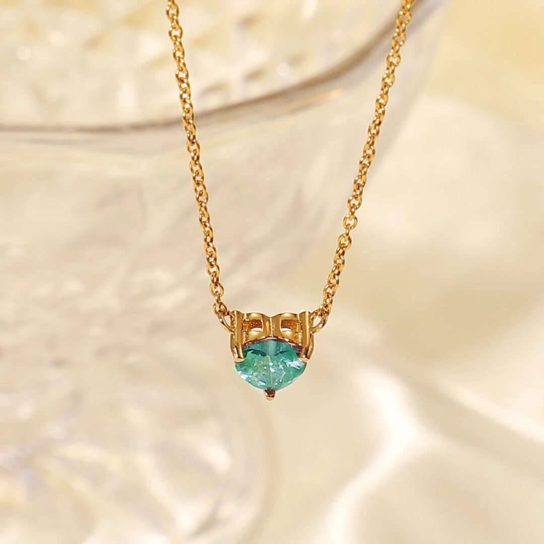 Gem Heart — heart pendant necklace colour options