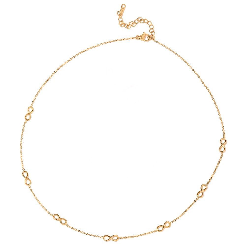 Forever and Always — gold-plated pendant necklace, front view