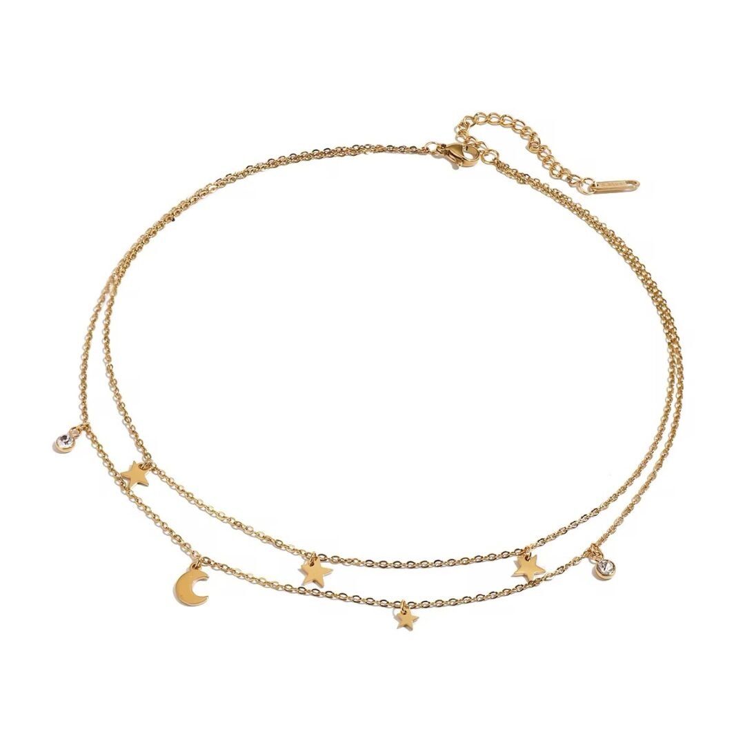 Starlight Dream — close-up of gold star pendant