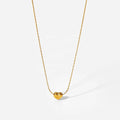 Sweetheart — small heart pendant necklace in 18k gold-plated stainless steel, front view