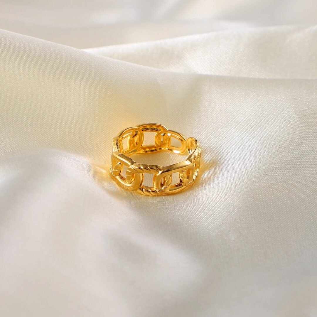 Interlocked Ring — close-up of two linked bands