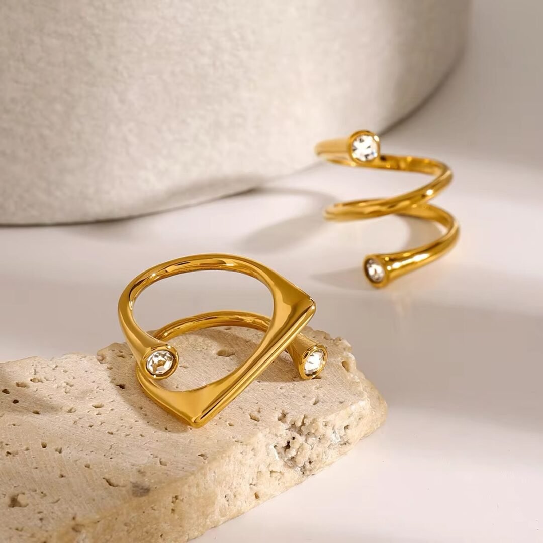 Twinkle Two Ring — double band ring worn on the finger