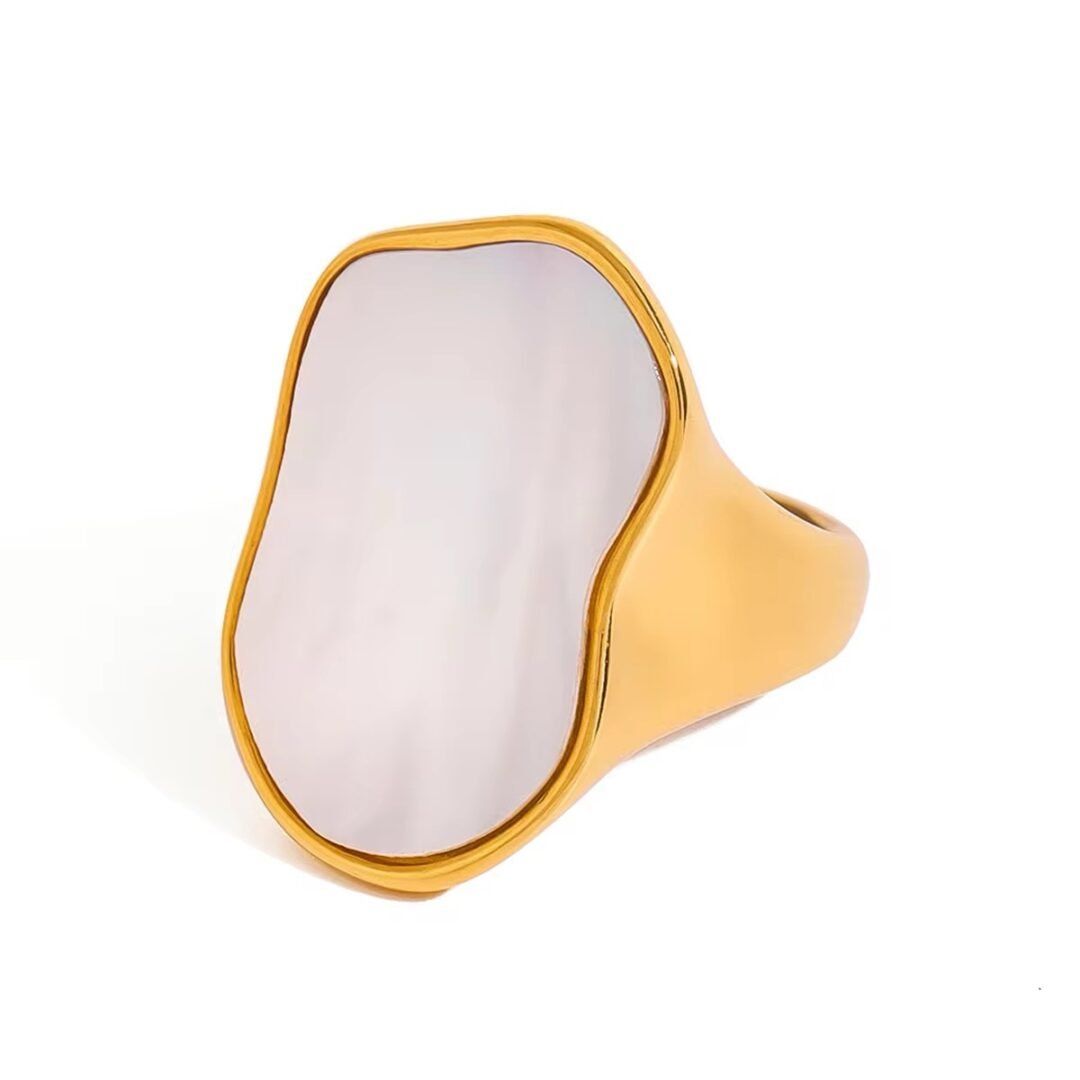 White Stone Ring — White Zircon Solitaire | Banana & Kale