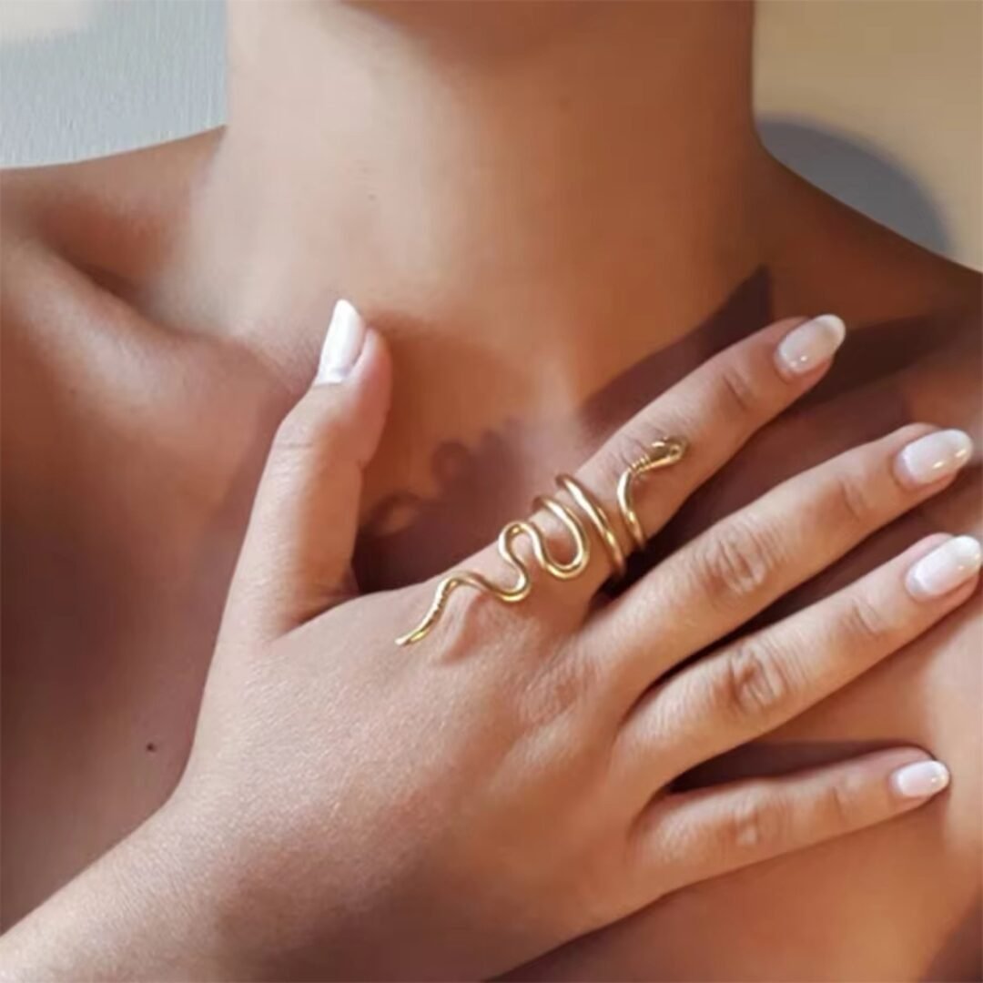 Python Ring — snake ring worn on the finger