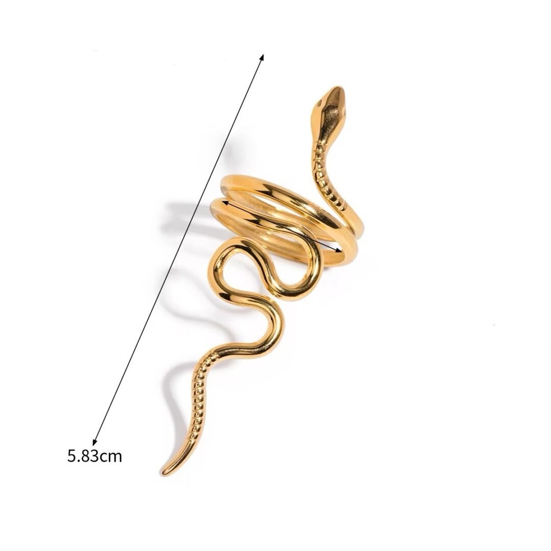 Python Ring — snake head detail