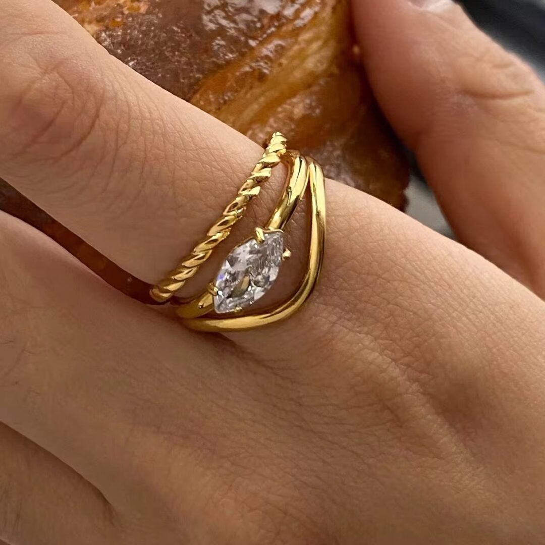 Dreamy Rings Set of 2 — matched stacking rings worn together