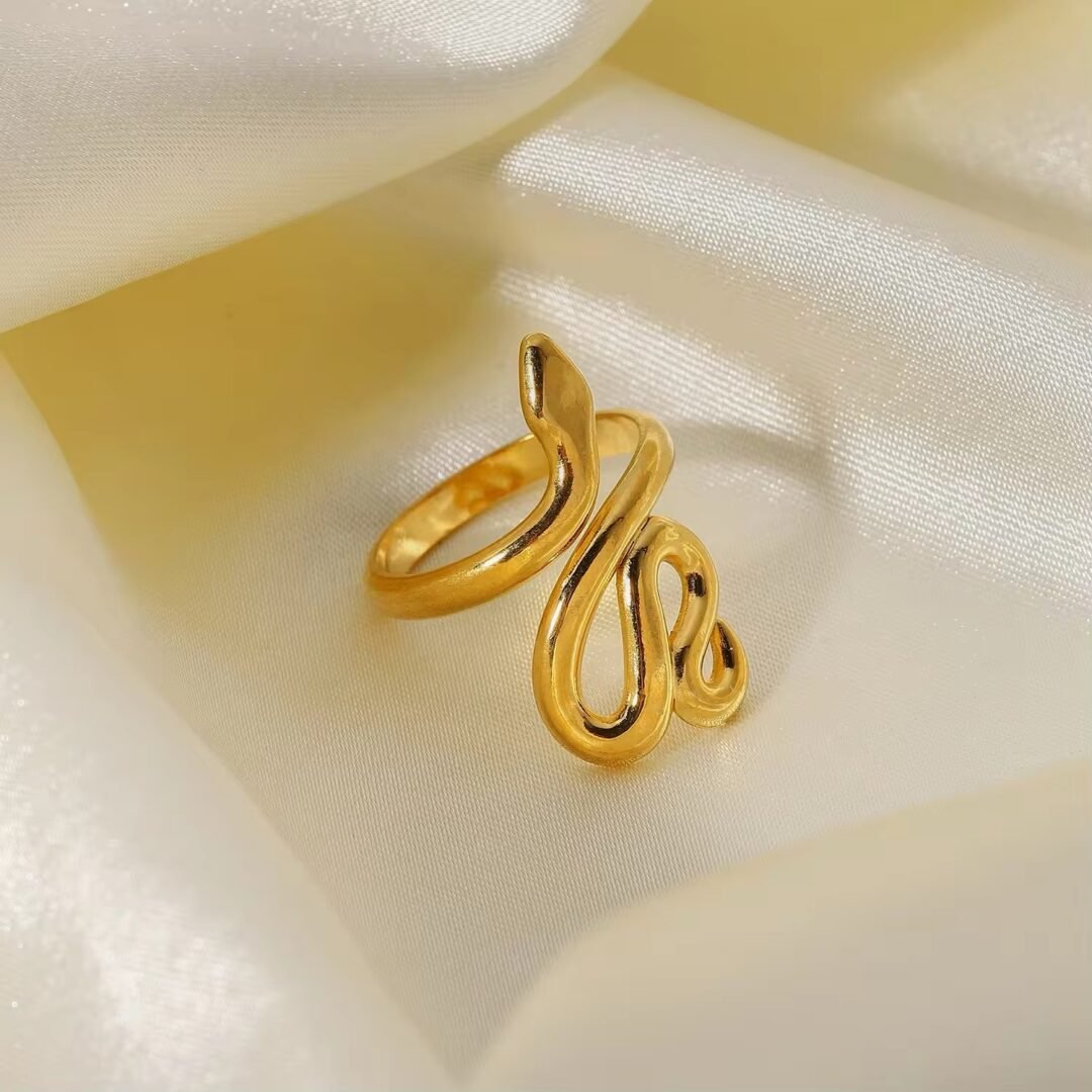 Basic Snake Ring — snake ring worn on the finger