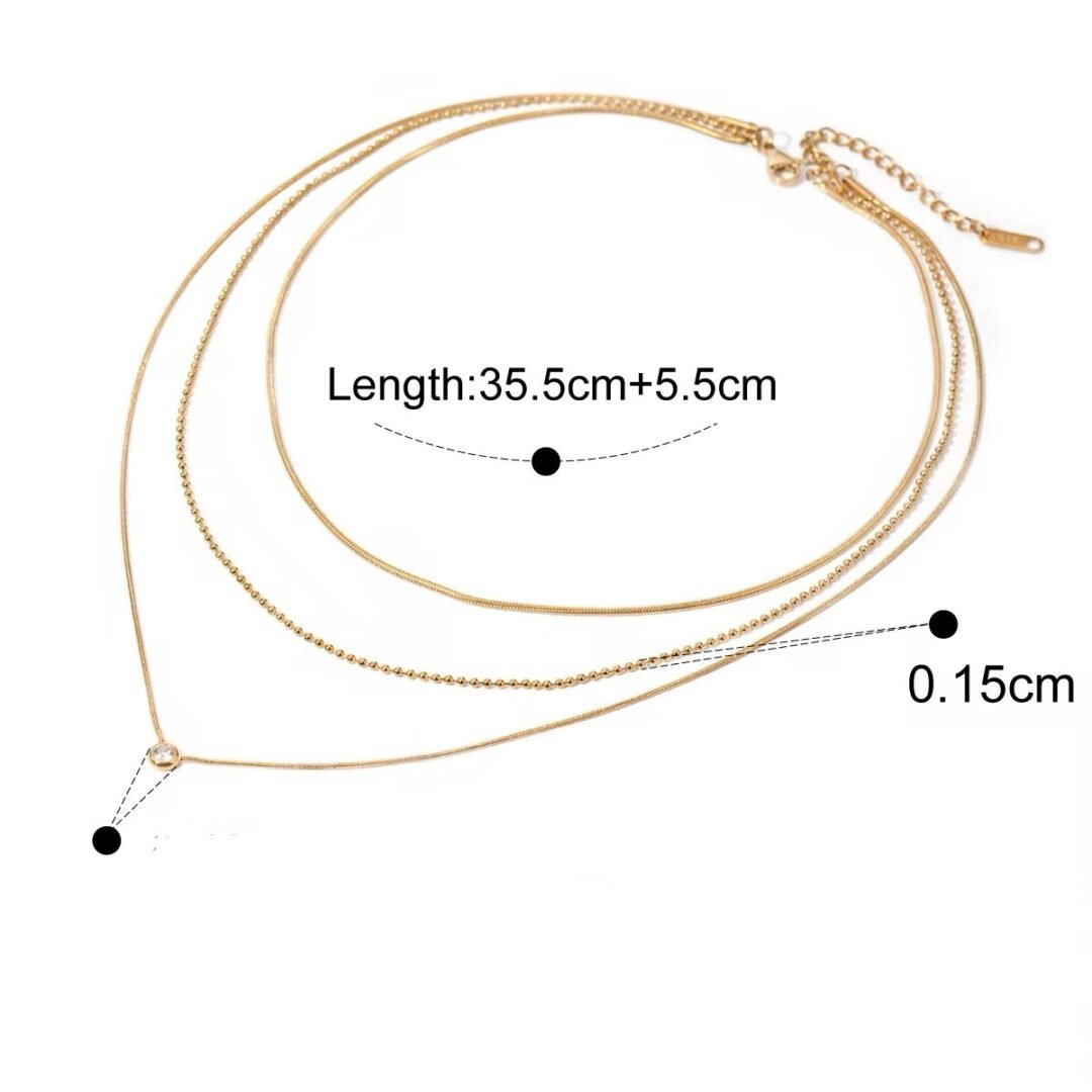 Three Layered Gem — close-up of the three joined chains
