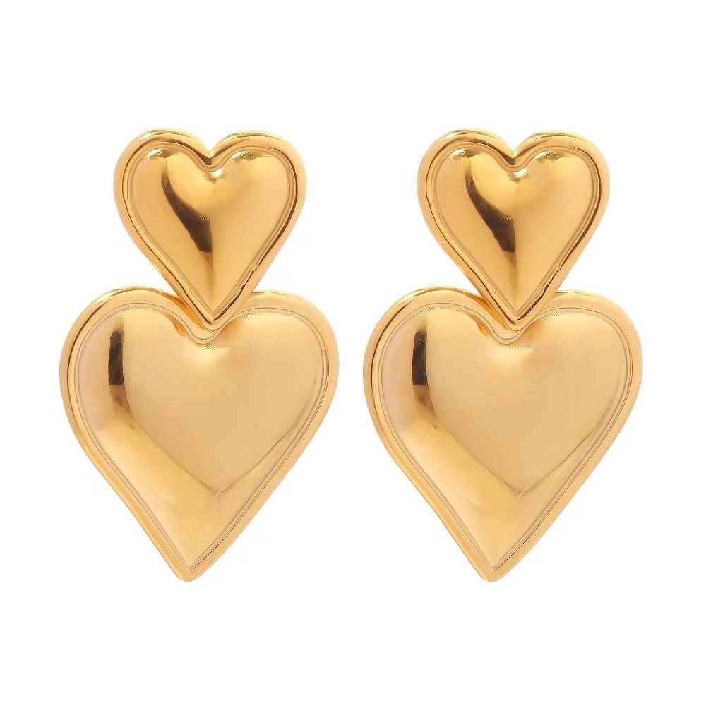 Cherie Earrings — gold-plated earrings, detail view