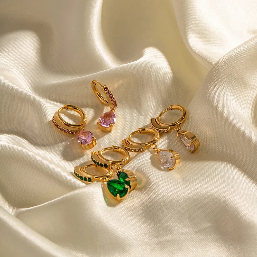 Tear Drop Green — close-up of green zircon drop