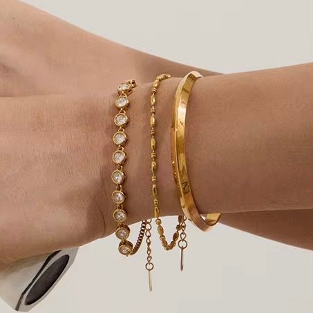 Majesty Bracelet — wide zircon bracelet worn on the wrist