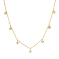Bling Necklace — densely zircon-set pendant in 18k gold plating, front view