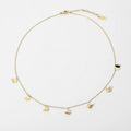 Mariposa — butterfly charm necklace in 18k gold-plated stainless steel, front view