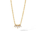 Crown Jewel — raised cubic zircon pendant in 18k gold plating, front view