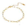 Paper Clip Anklet — paper-clip link anklet in 18k gold-plated stainless steel