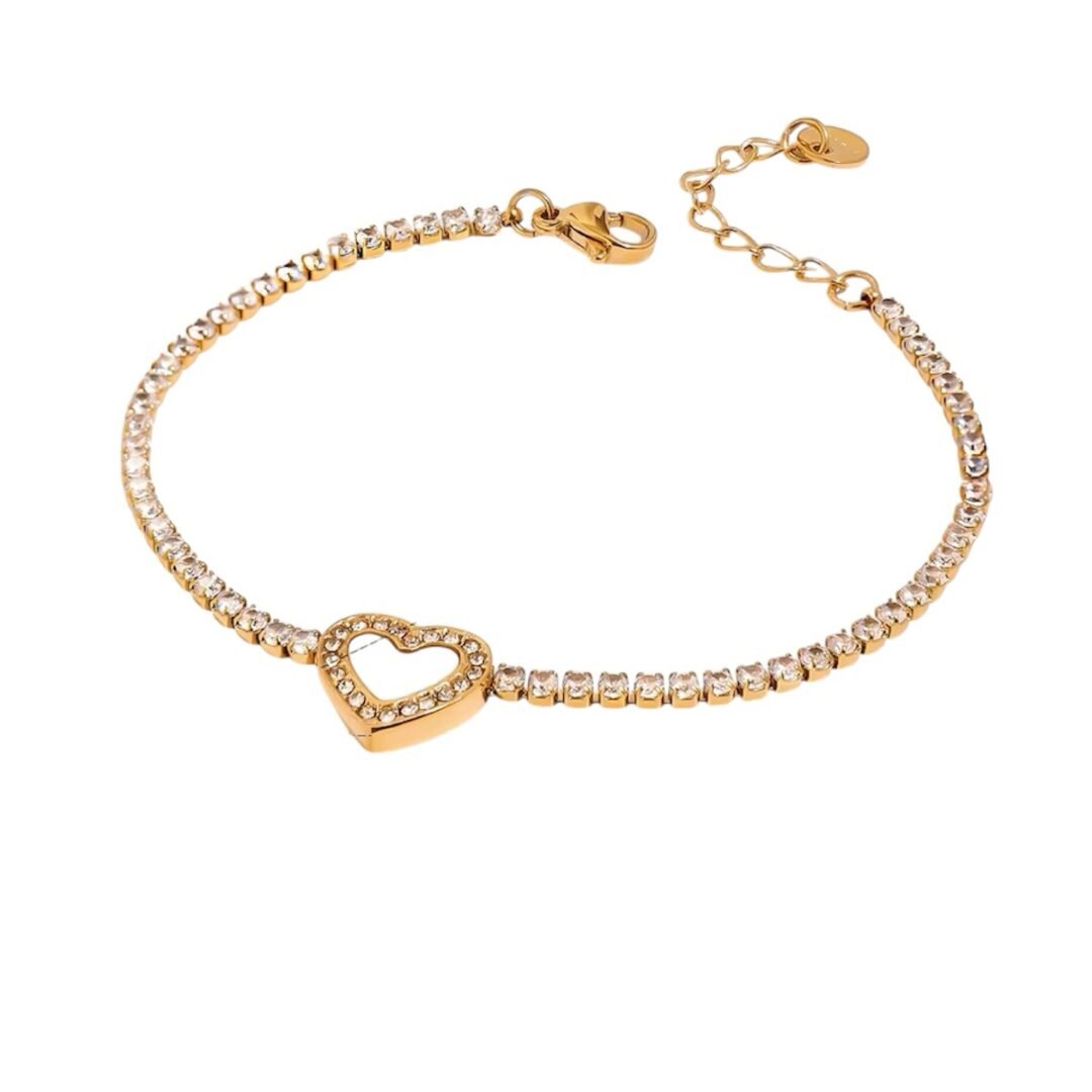 Adore You Bracelet — zircon bracelet on a plain background