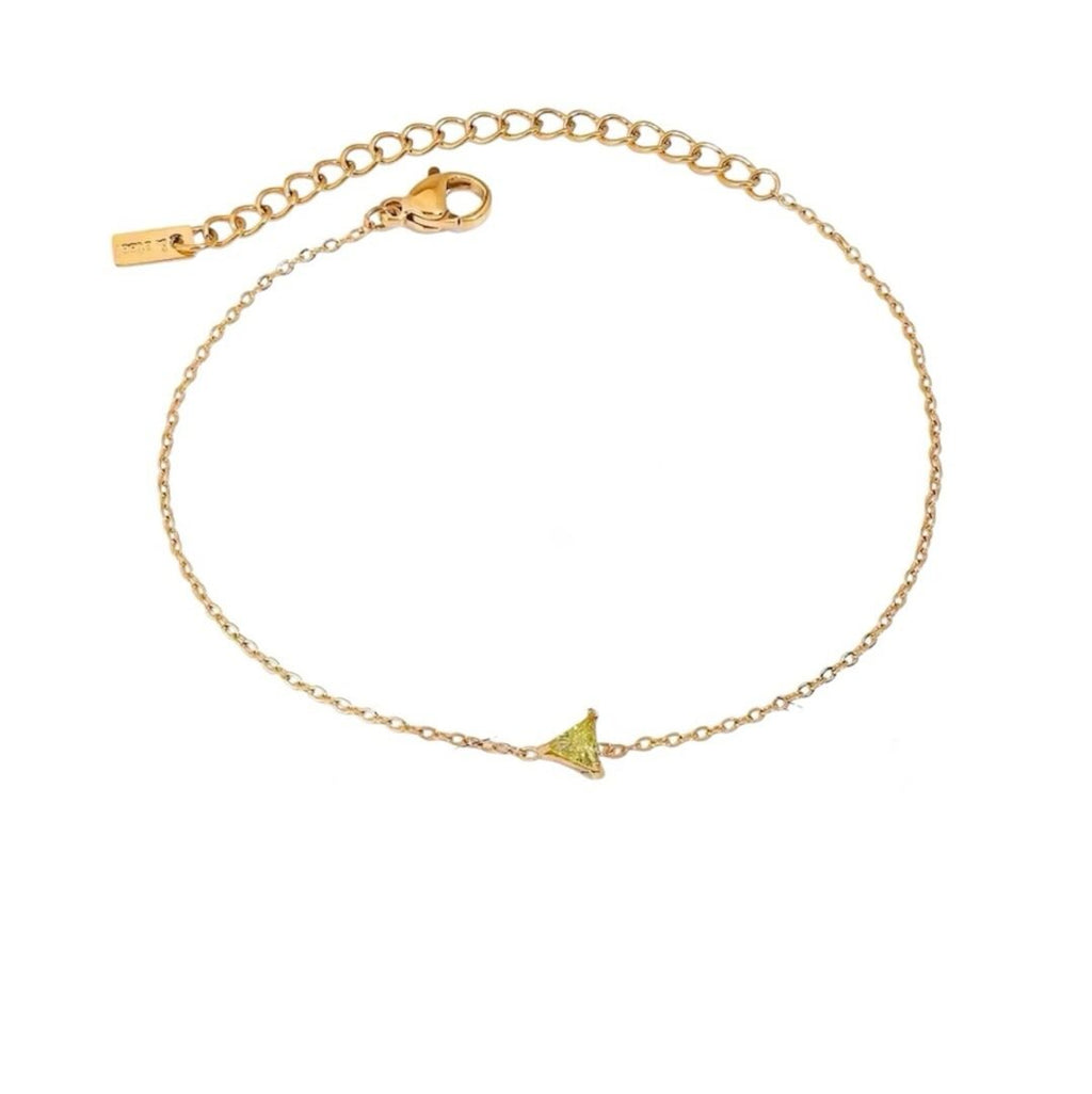 Gem Bracelets — red zircon chain bracelet