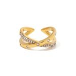 Diamond Crossed Ring