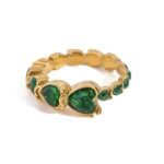 Green Hearts Ring